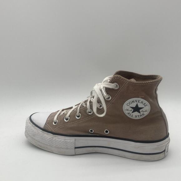 Womens Size 9 Converse Chuck Taylor All Star Brown Beige Lift Platform High Ctas - Picture 5 of 9